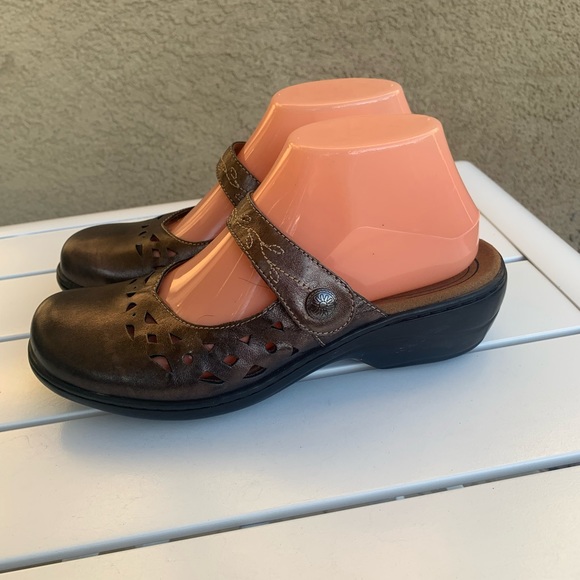 Cobb Hill by new balance clog mules brown metallic shoes size 7W - Picture 4 of 16